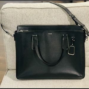 Tumi Black Leather Camille Briefcase